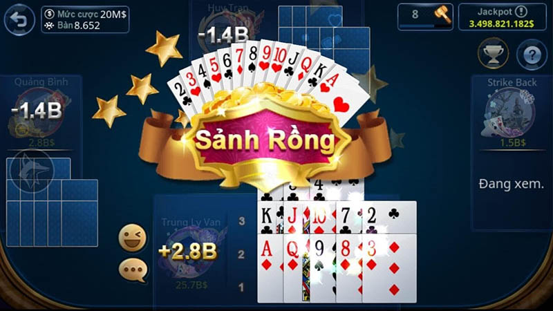 Sảnh rồng trong Poker Mậu binh Việt Nam